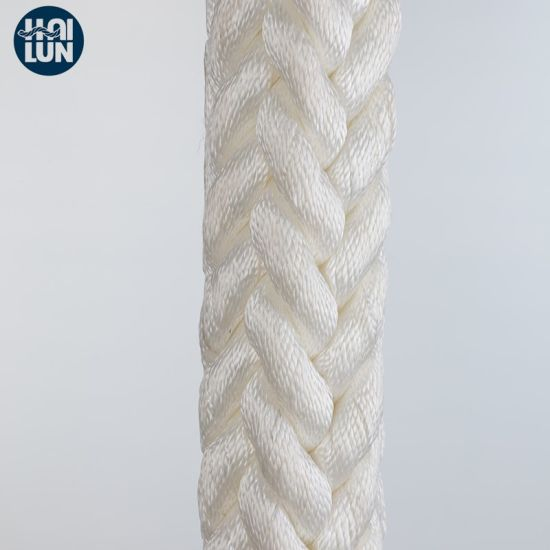 White PP Multifilament Double Braided Mooring Rope