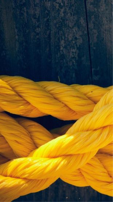 China PP Rope 3 Strands Mooring Line Supplier Yellow