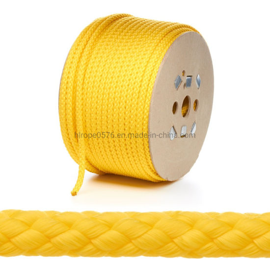Yellow Polypropylene Rope Braided Poly Cord Strong String Camping Sailing Yacht