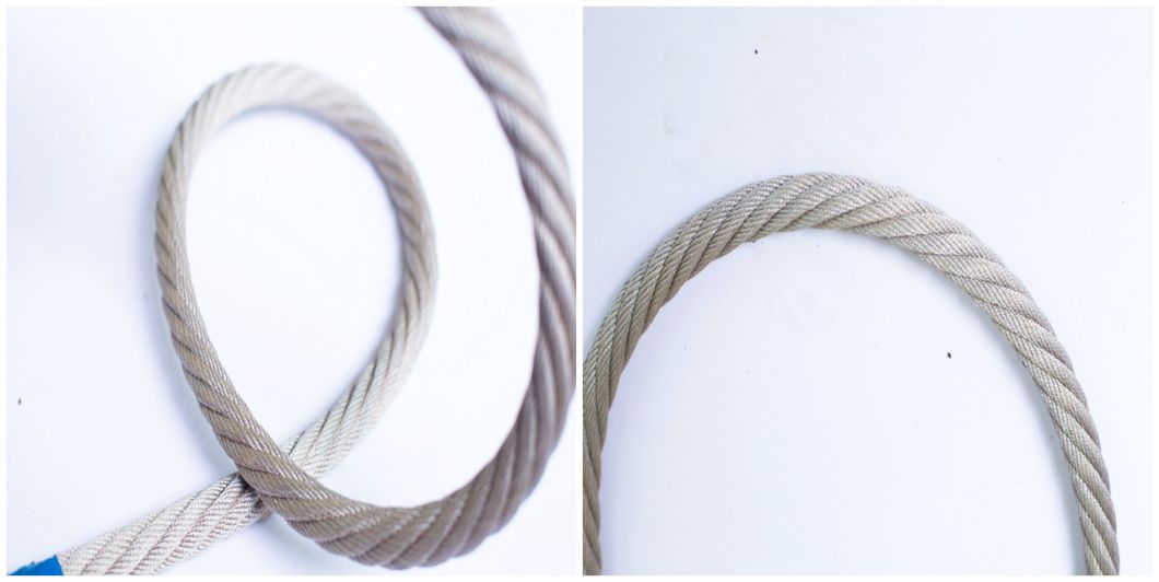 Grey 3 Strands PP Combination Wire Boad Rope