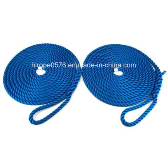 3 Strands 16mm Royal Blue Softline Multifilament Mooring Rope