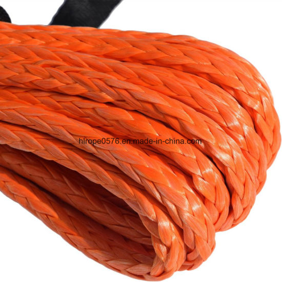 Polyester Cover 12 Strand Synthetic UHMWPE/Hmpe Hmwpe Winch Rope for Mooring