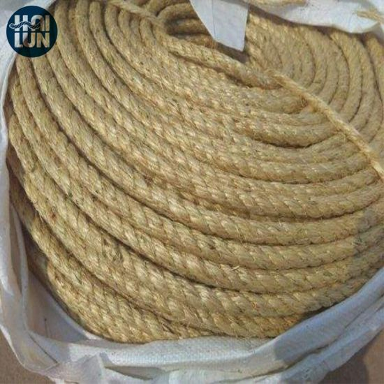 Factory Wholesale 3/4 Strand Natural Manila/Sisal Jute Rope
