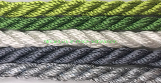6mm/8mm (1/4-5/16 inch) Colorful Twisted Polyester Rope High Strength Polyester Cord