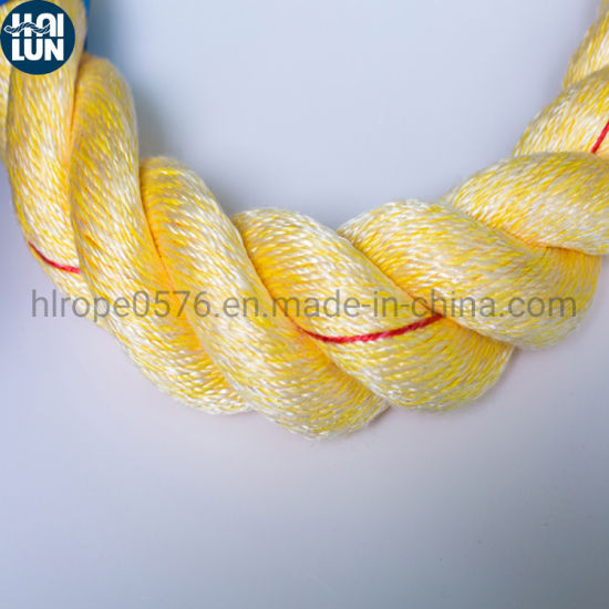 3 Strand PP and Polyester Mixed Rope for Mooring and Towing