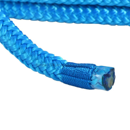 Blue Made 3/4 Inch 25 FT Double Braid Polyester Dockline Dock Line Mooring Rope Double Braided Dock Line