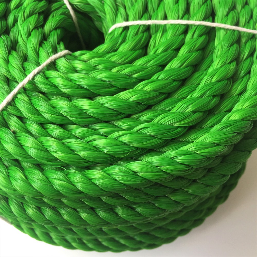8mmx50m Green Twisted Polypropylene Rope Floating PP Rope Boat Rope Sailing Camping Secure Line Clothes Line