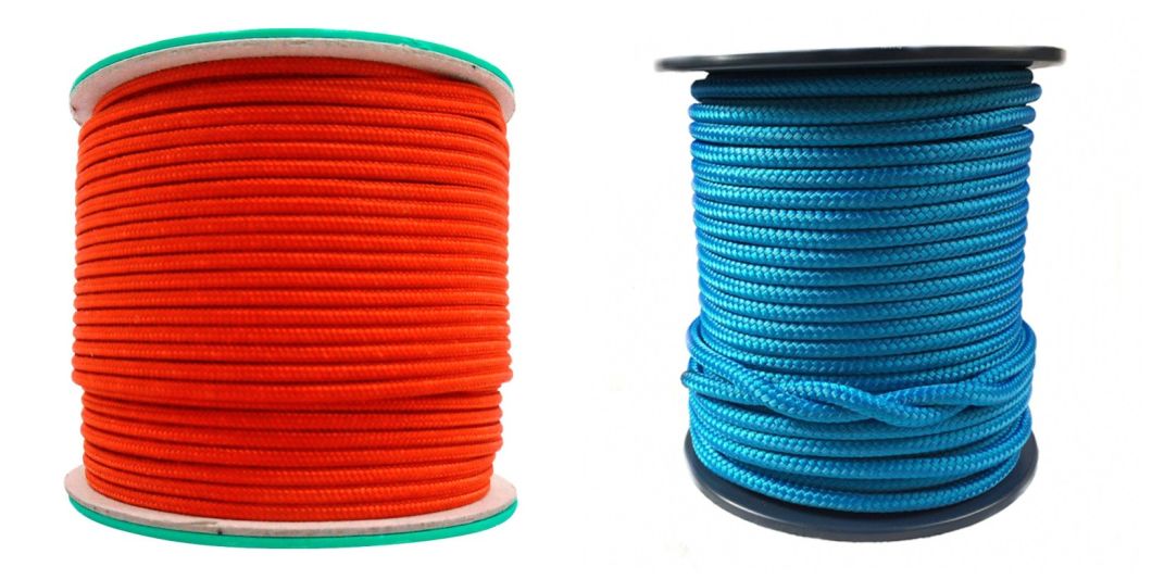 Red High Strength Polypropylene Multifilament Double Braid Fishing Rope