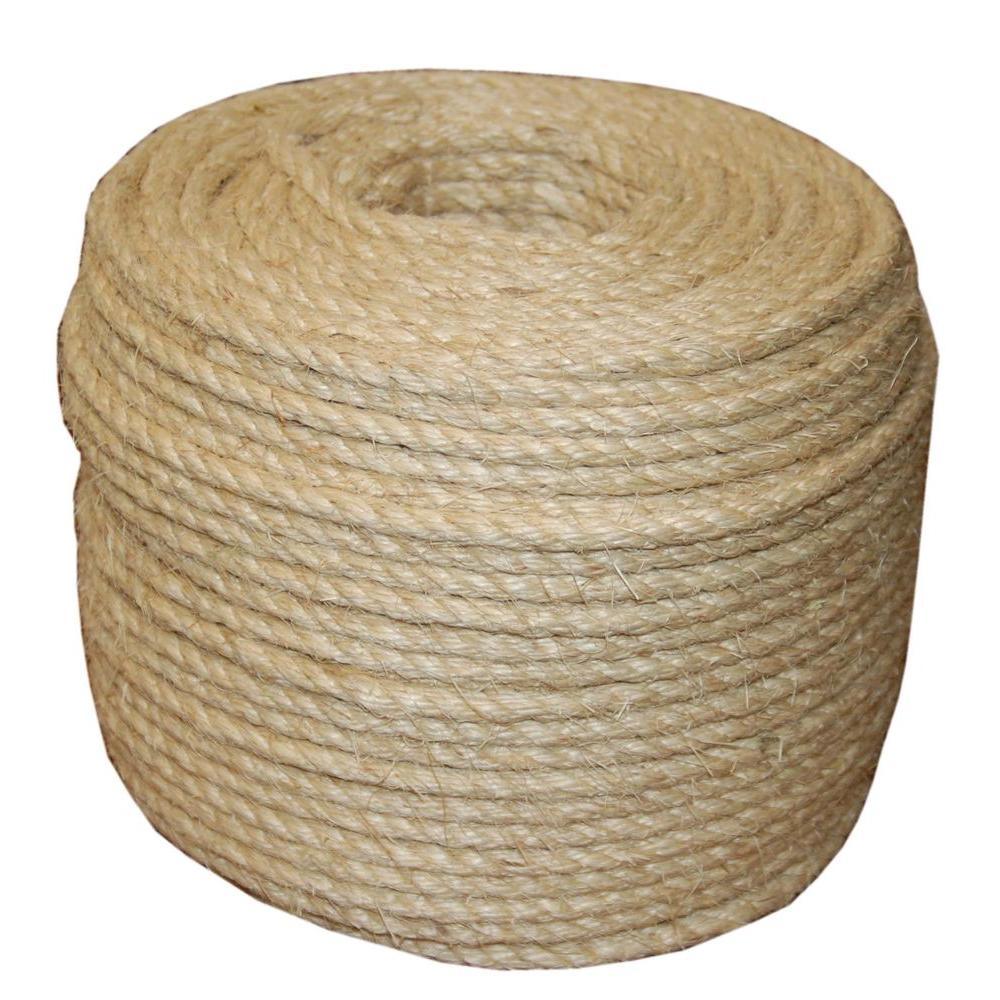 45FT- Natural Hemp Rope/ Thickness 6mm