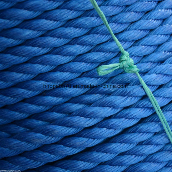 Good Quality 3strand Blue PP Rope for Mooring