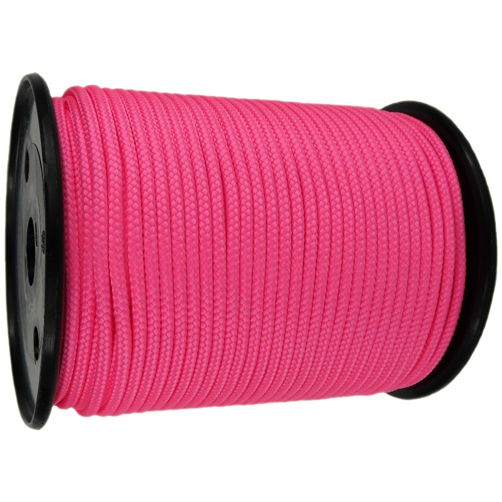6mm Neon Pink Braided Polypropylene Polyester Multicord