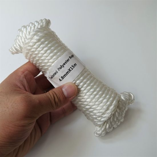 4.8mm 15m 3strand Polyester Braided Rope