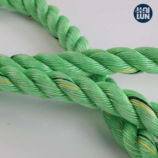 Green 3 Strand PP Danline Mooring and Fishing Rope
