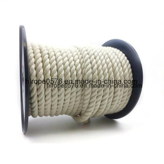 18mm Natural Cotton Rope 100 Metre Reel Unbleached 3 Strand Cotton Rope