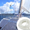 White 3/4inch 50FT Double Braid Nylon Rope Mooring Rope Double Braided Dock Line