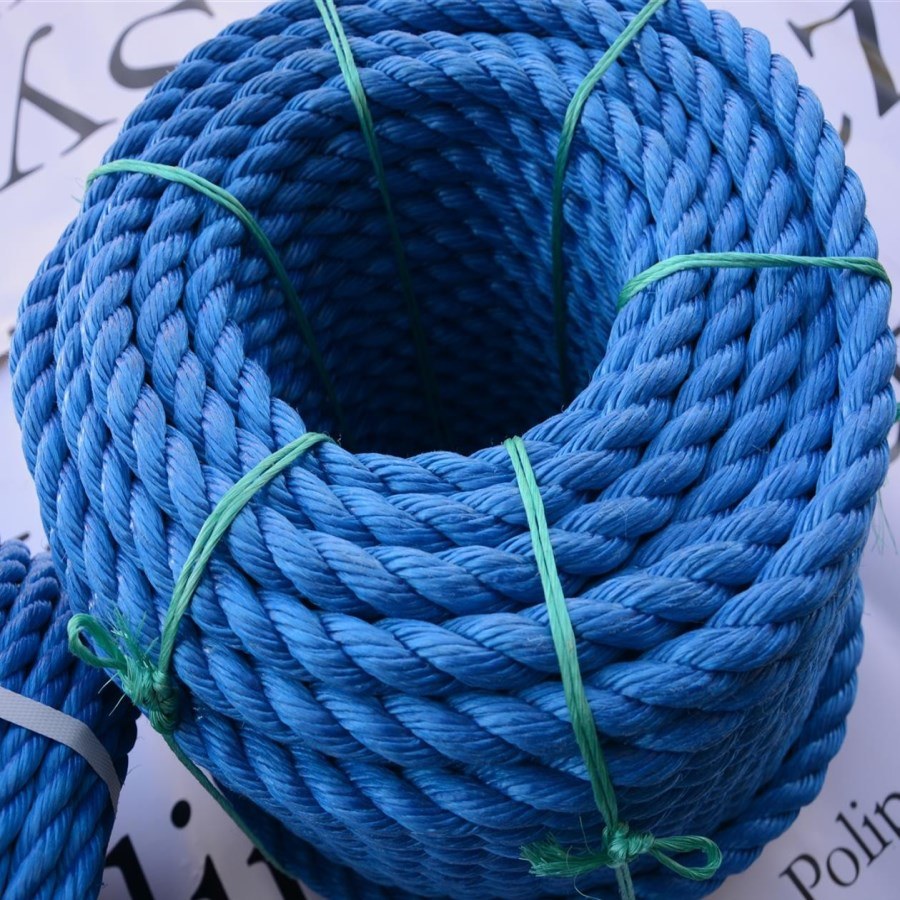 Wholesale 3strand Blue PP Rope Polypropylene Rope Marine Rope for Fishing and Mooring