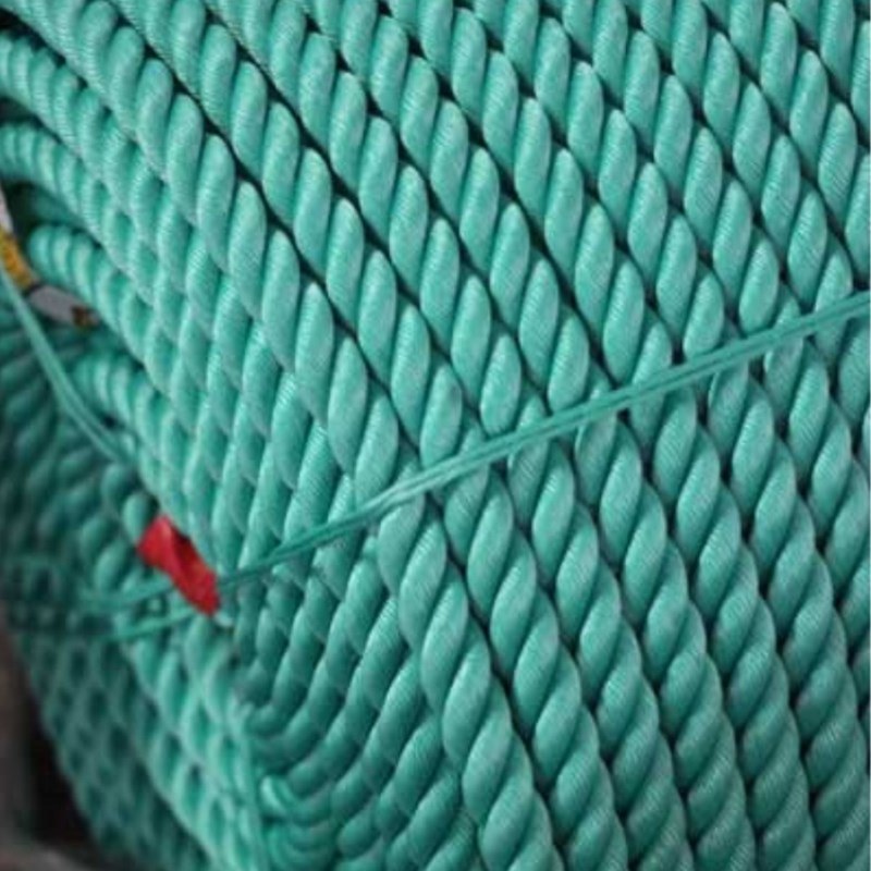 Factory Wholesale 3strand Green PP Rope Marine Rope for Fishing and Mooring