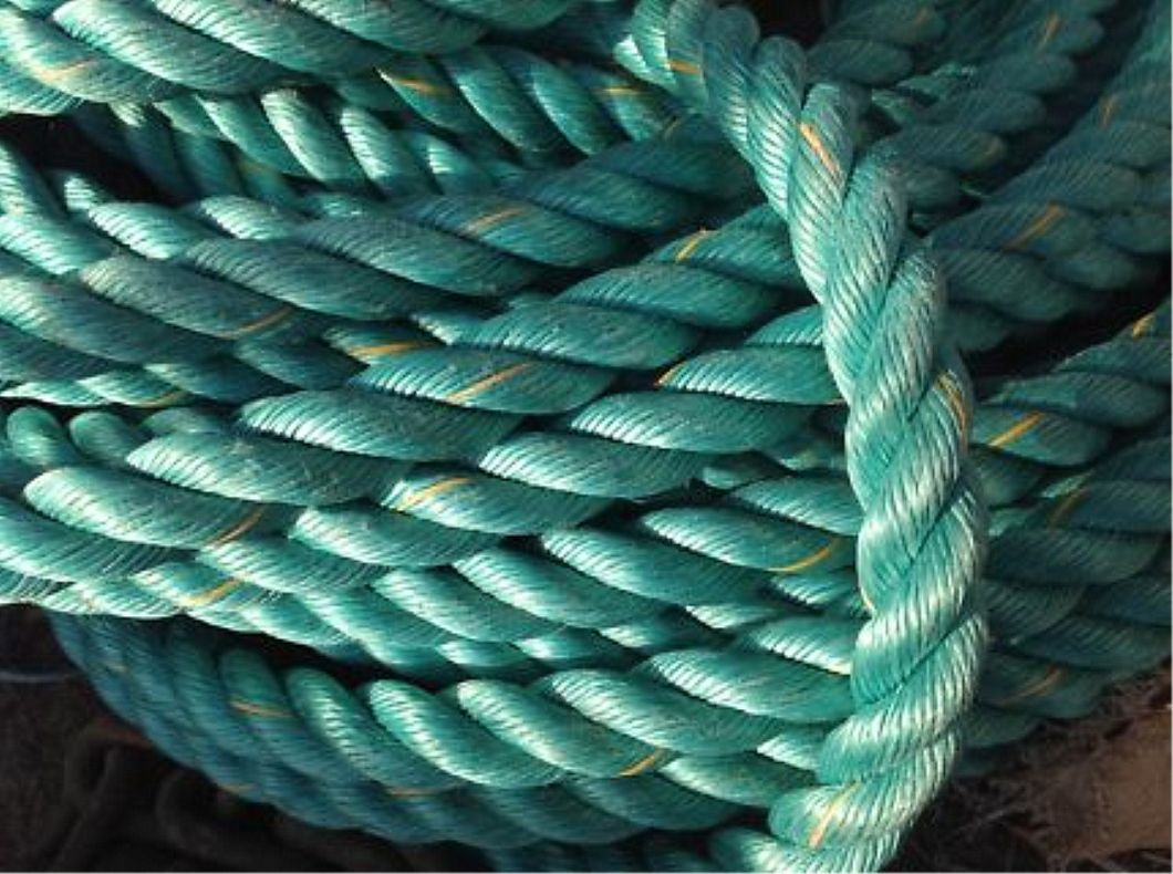 Polypropylene Rope 3-Strand Green 28mm with Mark Line