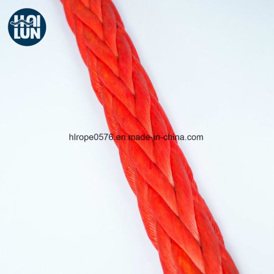 Polyester Cover 12 Strand Synthetic UHMWPE/Hmpe Hmwpe Winch Rope for Mooring