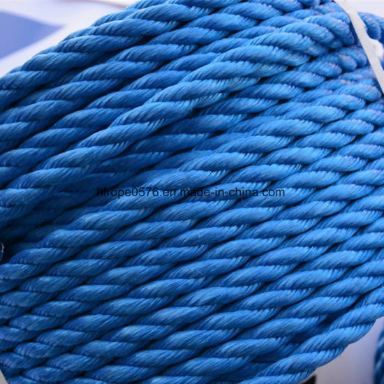 Good Quality 3strand Blue PP Rope for Mooring and Fishing