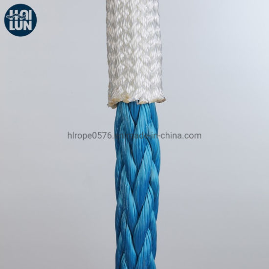 Polyester Cover 12 Strand Synthetic UHMWPE/Hmpe Marine Towing Rope for Mooring Offshore