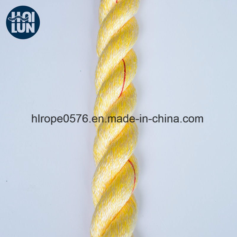 3 Strand PP and Polyester Mixed Rope for Mooring and Towing