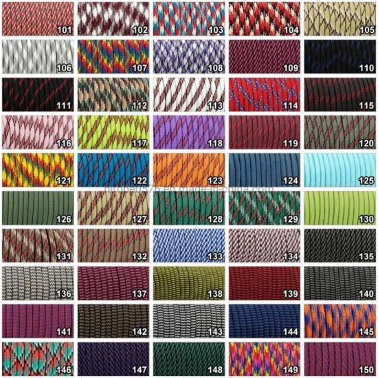 215 Colors (121-130) Paracord 550 Parachute Cord Lanyard Rope Mil Spec Type III 7 Strand 100FT Camping Fishing Survival Equipment