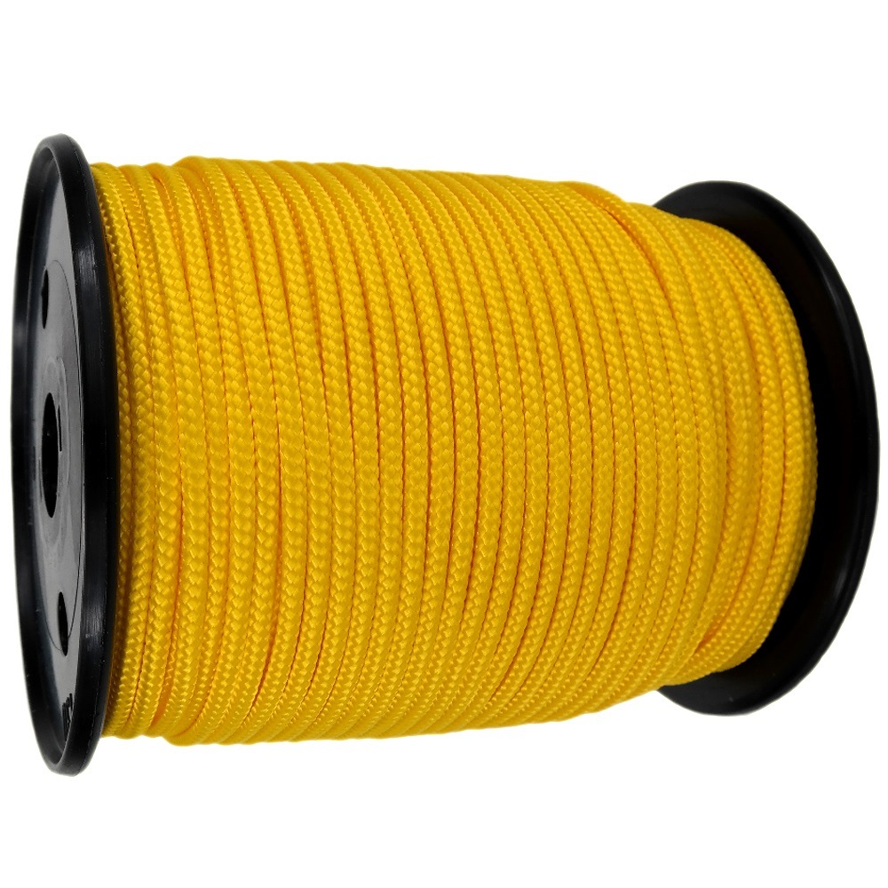 4mm Yellow Polyester Braided Polypropylene Multicord X 200m