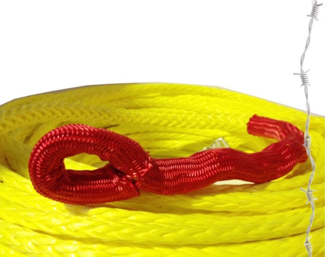 UHMWPE Winch Rope 30mtrs X 10mm Synthetic Cable Yellow