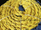 88mm 8-Strand Polypropylene Yellow Mark Line Black Rope Mooring Rope