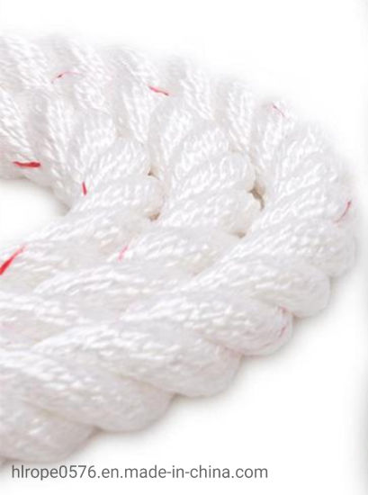 White 3 Strand Twisted Polyester Rope