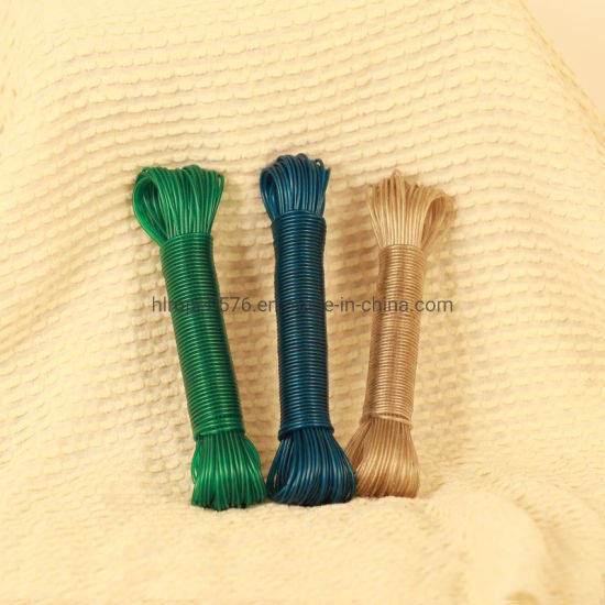 PVC + High - Strength Polyester Yarns Clothesline for Outdoor Use