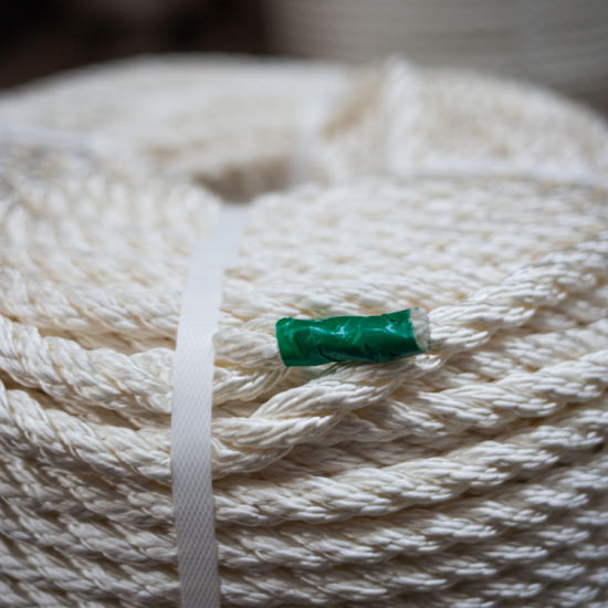 3 Strand White Polyamide Multiifiament Synthetic Nylon Rope