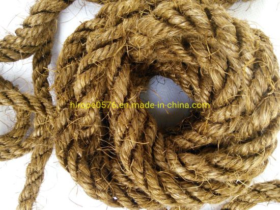 50′ (15 m) Brown Sisal Rope, 1/4" or 3/8" or 1/2" (6 mm, 10 mm or 12 mm)