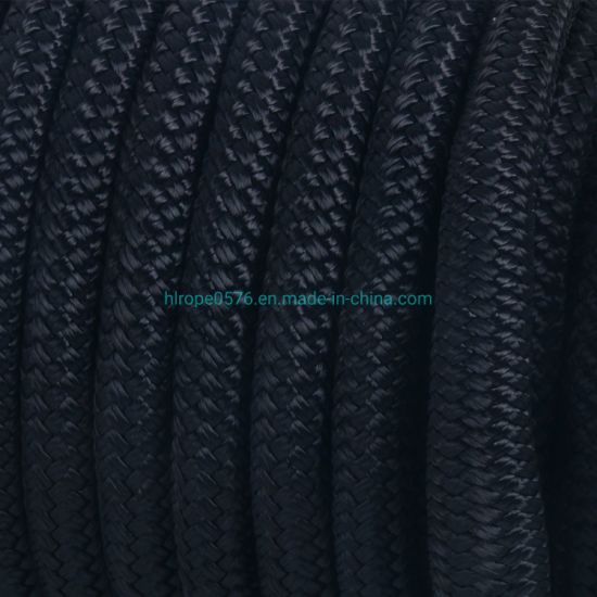 Black 5/8" 50 FT Double Braid Nylon Dock Line Mooring Rope Double Braided