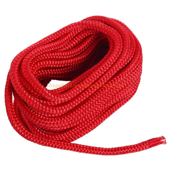 Red Made 3/4 Inch 25 FT Double Braid Nylon Dockline Dock Line Mooring ...