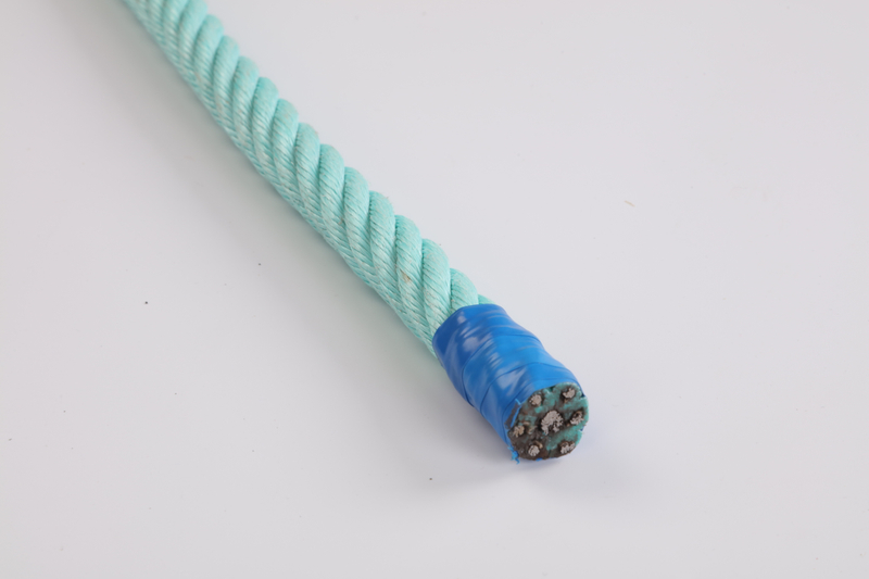 3/6/8 Strands PP Combination Compound Rope And Steel Strand with IWRC/FC for Fishing And Playground